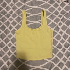 Yellow Crop Tank Top